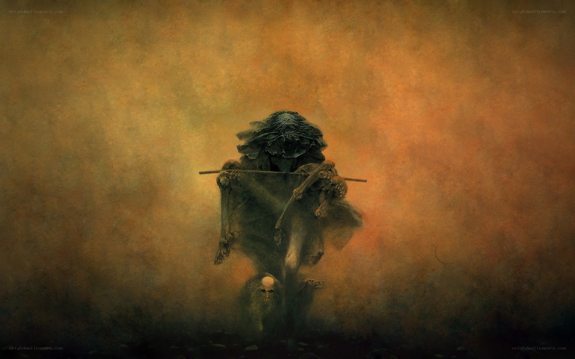 skeletal figure with staff