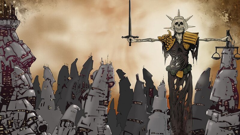 skeletal figure with sword