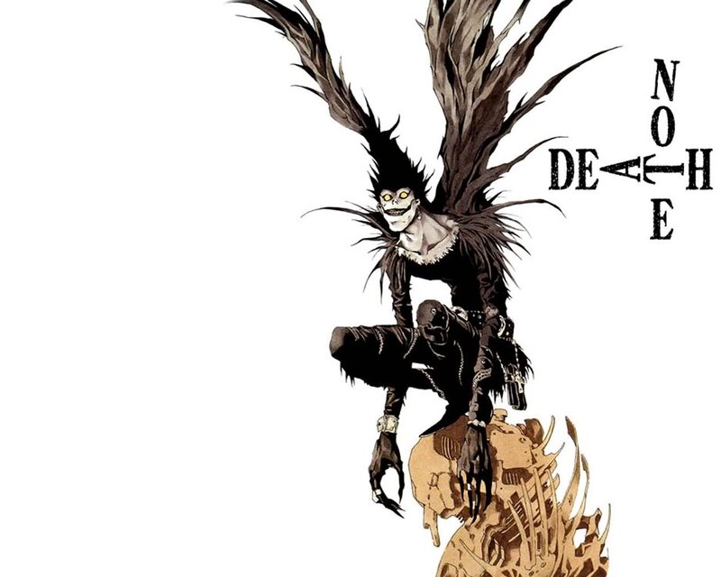 Skeletal Figure with Wings — Black, Dark, Manga