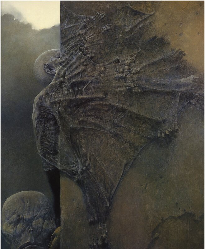 Skeletal Figure with Wings — Brown