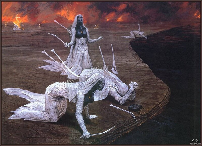 Skeletal Figures in Hell