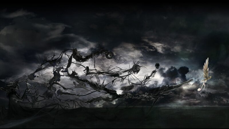 Skeletal Figures in Storm