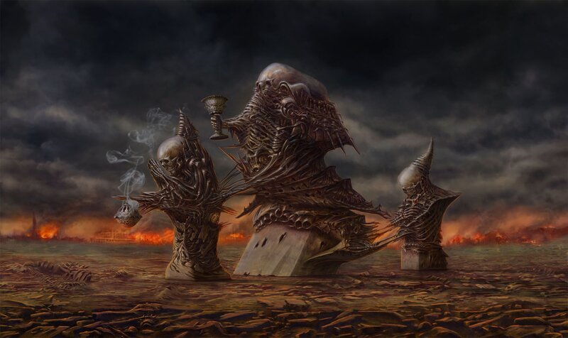 Skeletal Figures in Wasteland — Brown