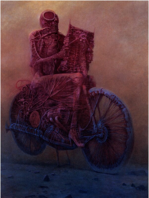 Skeletal Figures on Motorcycle