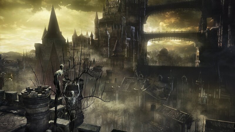 Skeletal Figures on Ruins