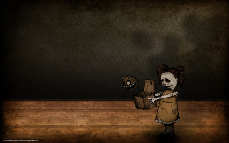 Skeletal Girl with Box