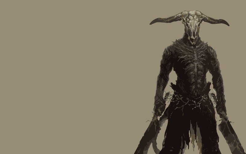 Skeletal Goat-headed Figure