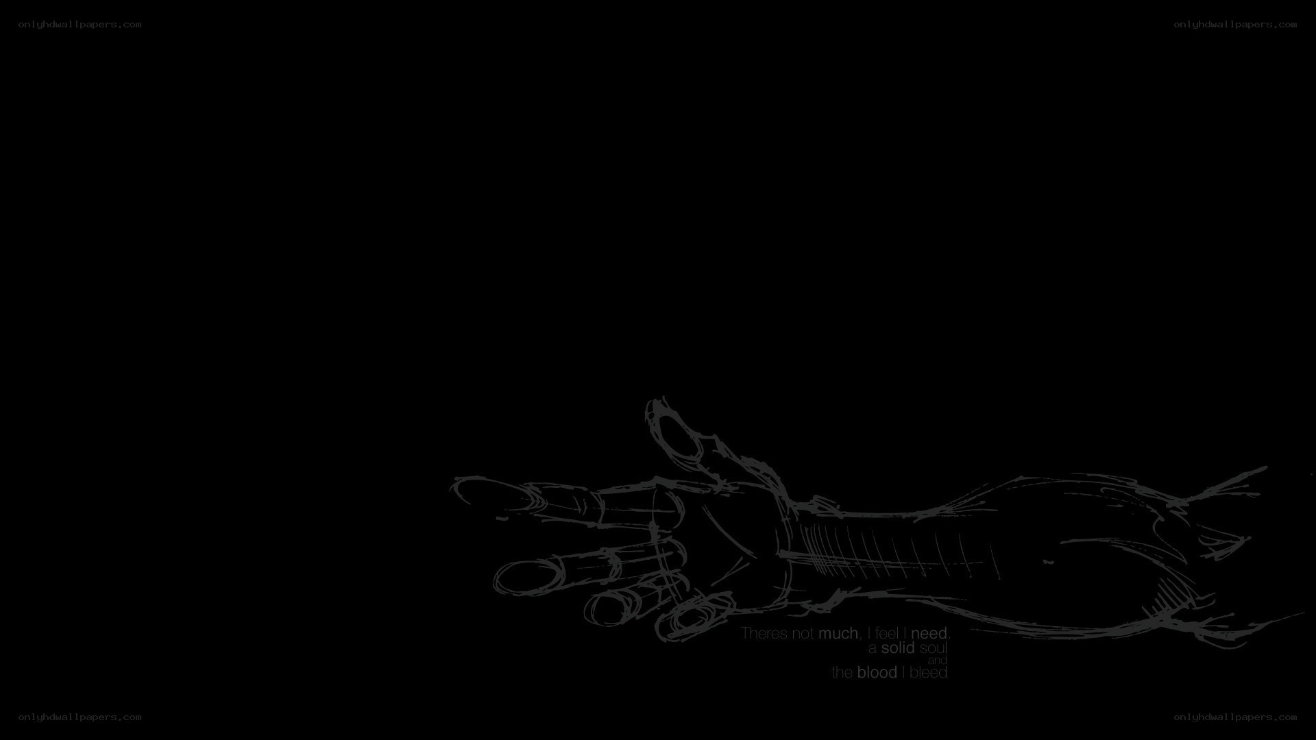 skeletal hand sketch