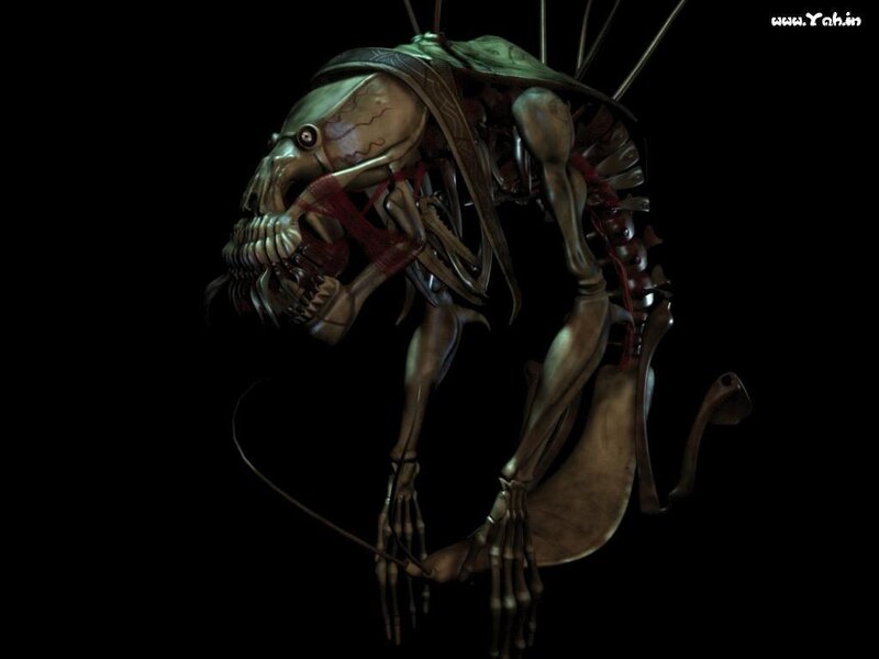 skeletal insectoid creature