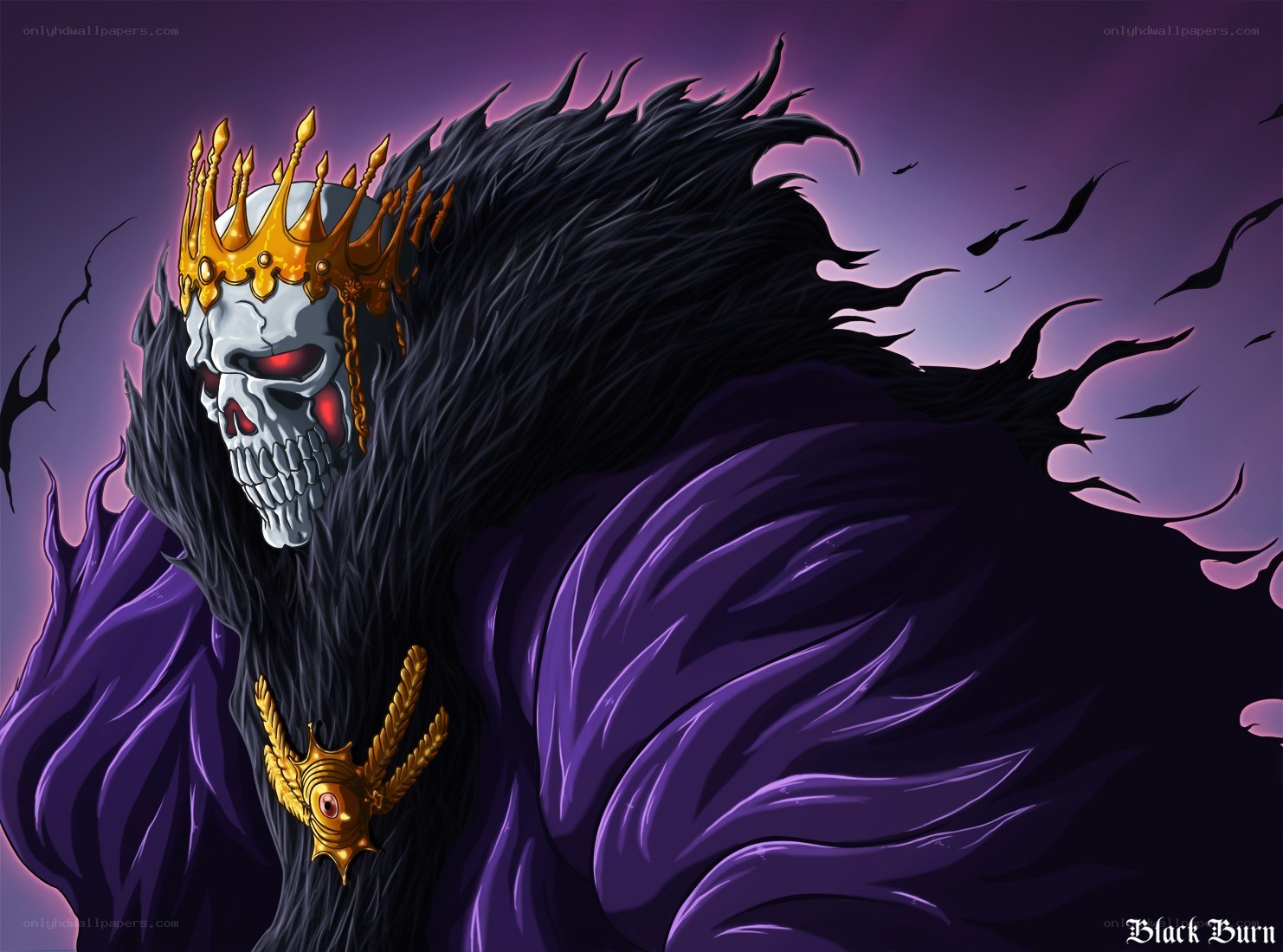 skeletal king with crown