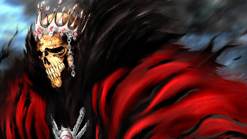 Skeletal King with Crown — Black