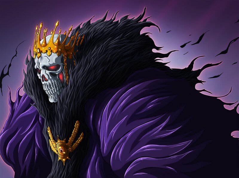 Skeletal King with Crown — Purple, Dramatic
