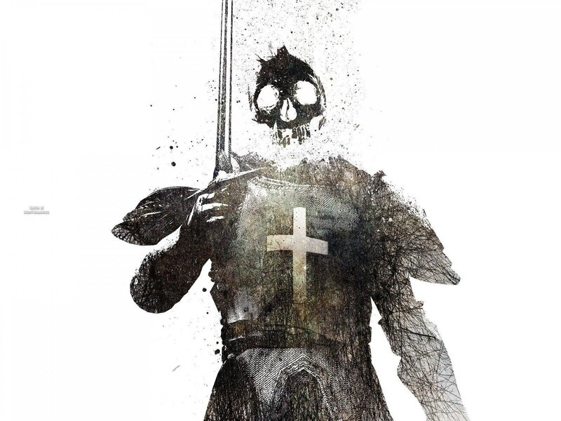 skeletal knight with sword