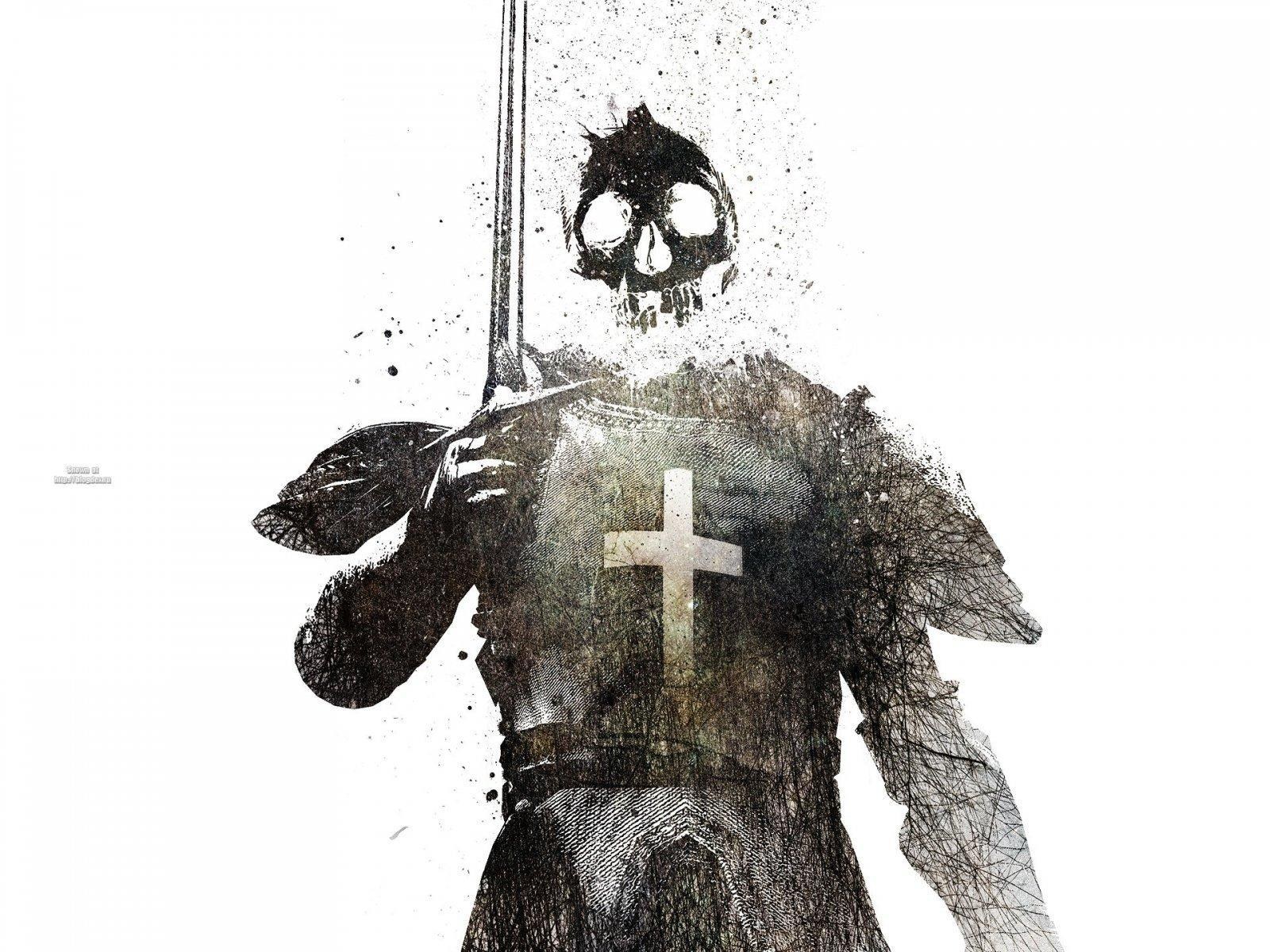 skeletal knight with sword