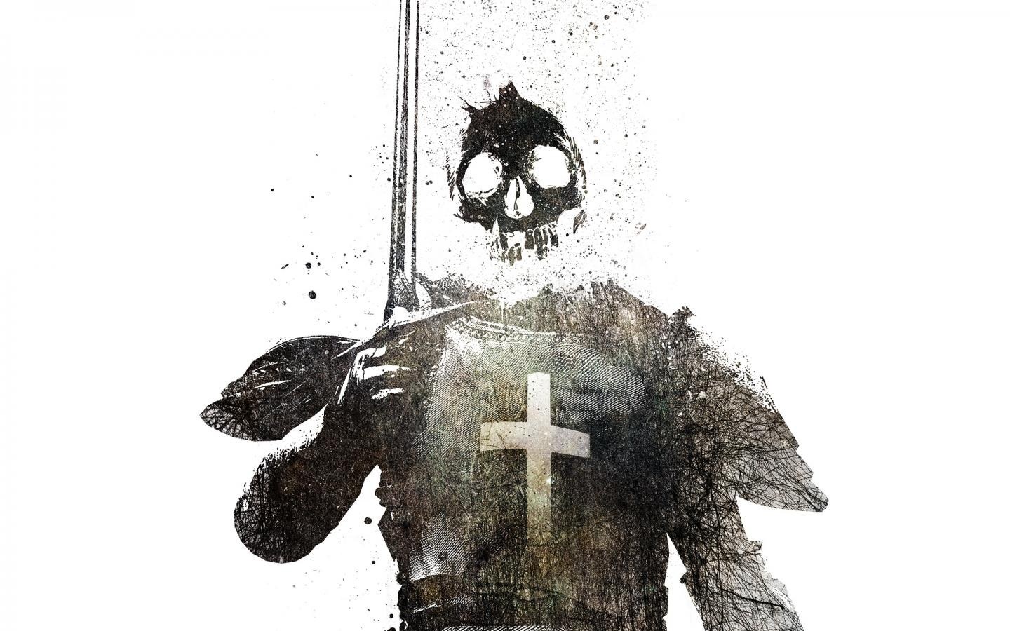 skeletal knight with sword