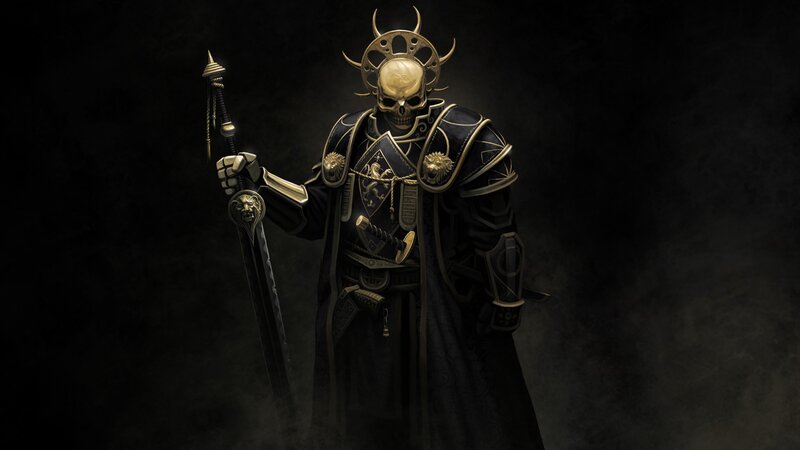 Skeletal Knight with Sword — Black
