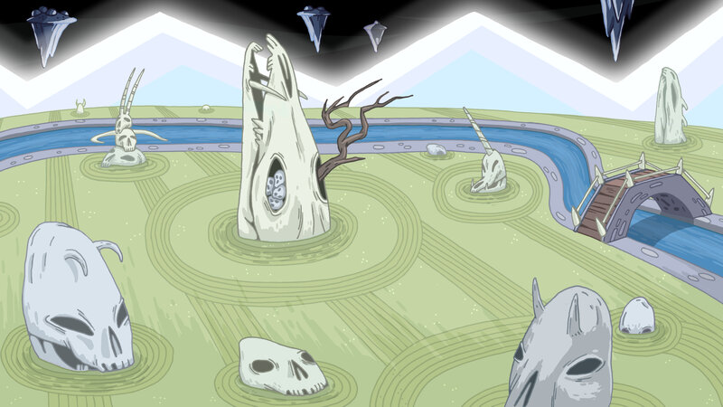 skeletal landscape with river