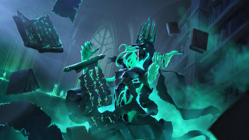 Skeletal Mage in Library