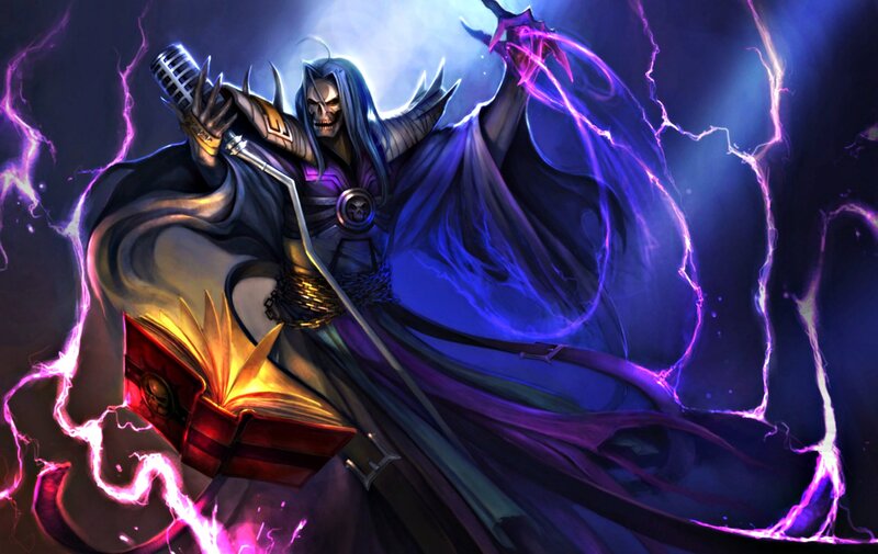 Skeletal Mage with Book — Purple