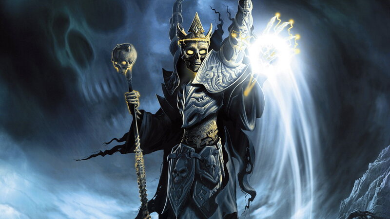 skeletal necromancer with staff