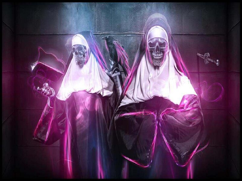 Skeletal Nuns with Weapons