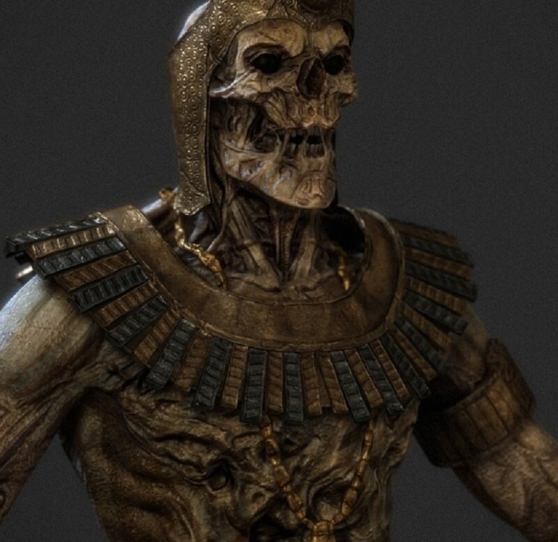 Skeletal Pharaoh Figure