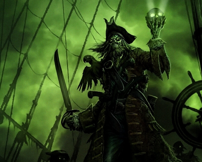 skeletal pirate captain