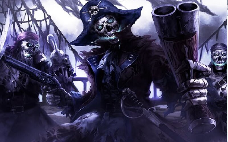 Skeletal Pirates on Ship