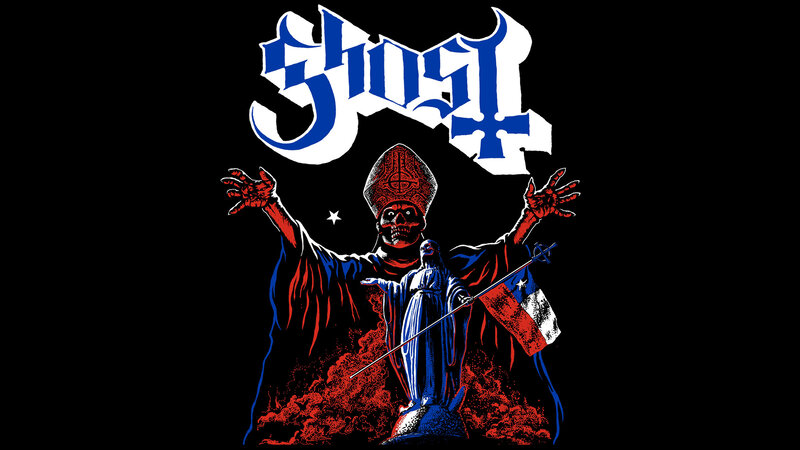 Skeletal Pope Figure — Black, Dramatic