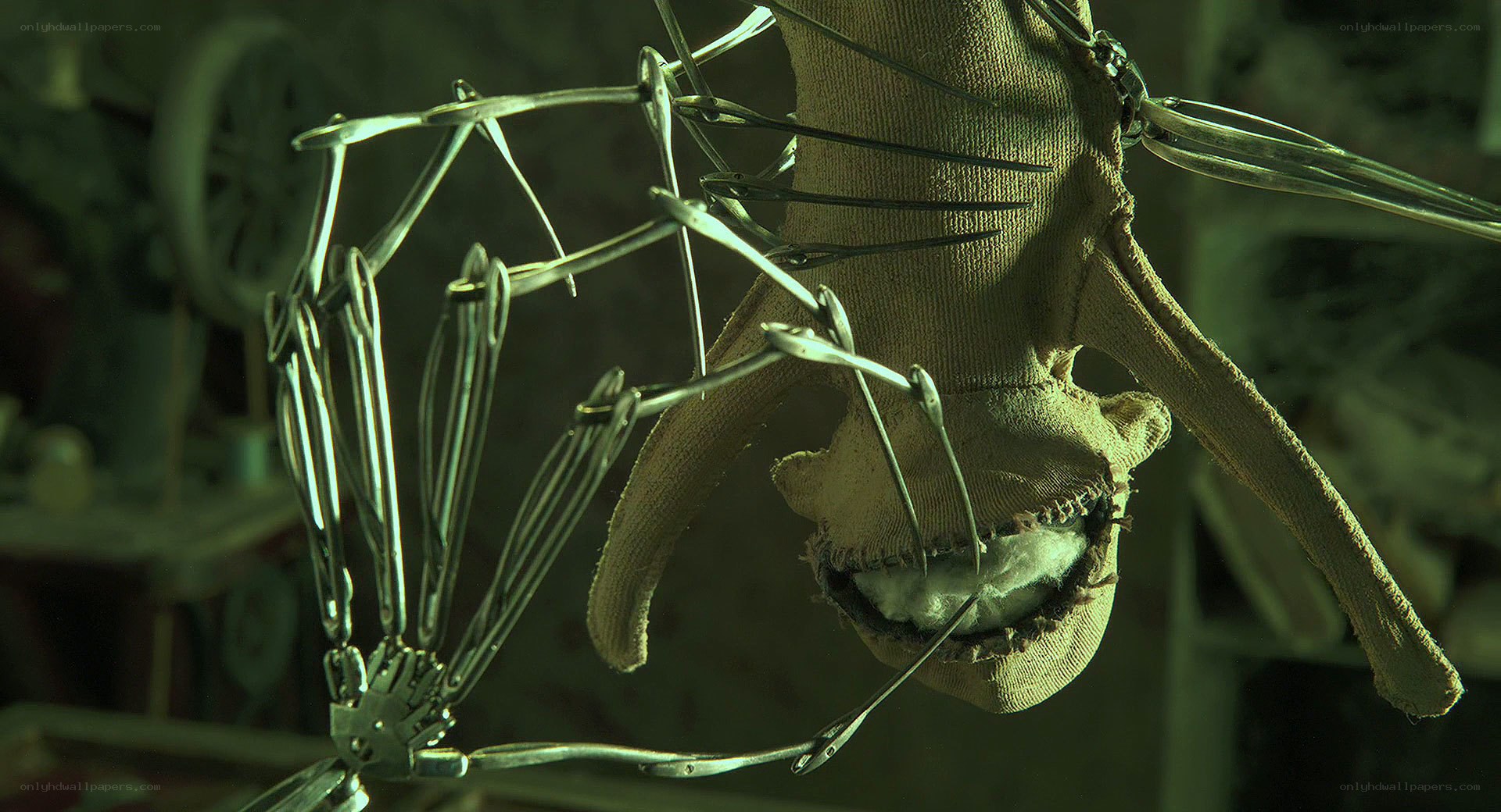 skeletal puppet with metal limbs