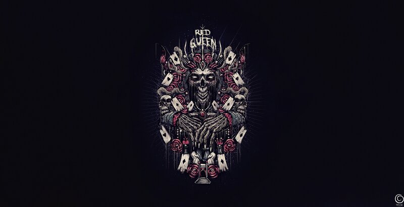 Skeletal Queen with Cards