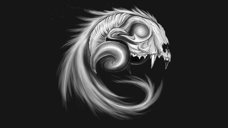 Skeletal Ram Skull