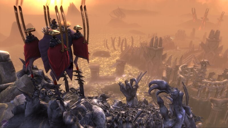 skeletal ruins and figures