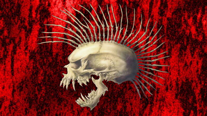 Skeletal Skull with Spikes