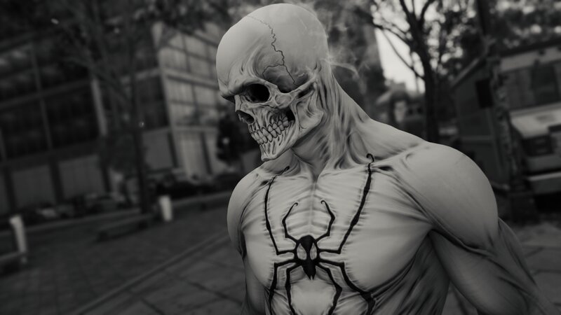 Skeletal Spider-man Figure