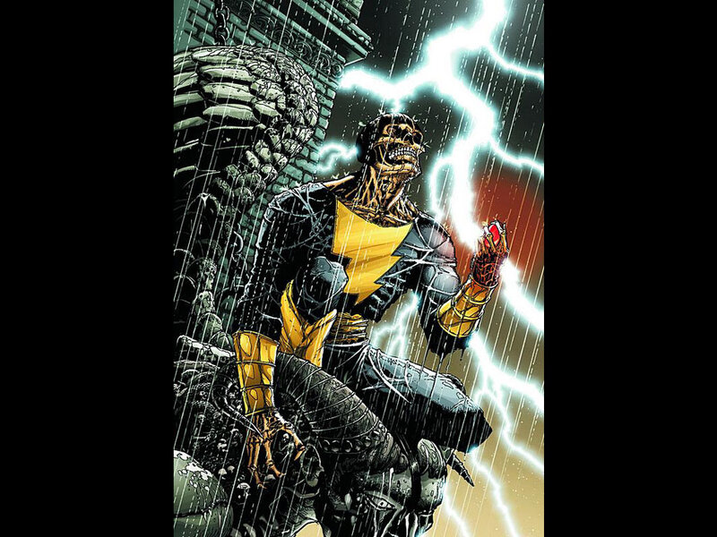 Skeletal Superhero in Rain