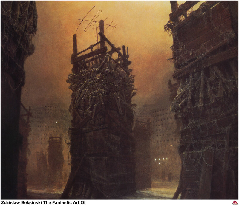 Skeletal Tower in Ruins — Brown