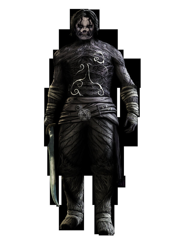 skeletal warrior character