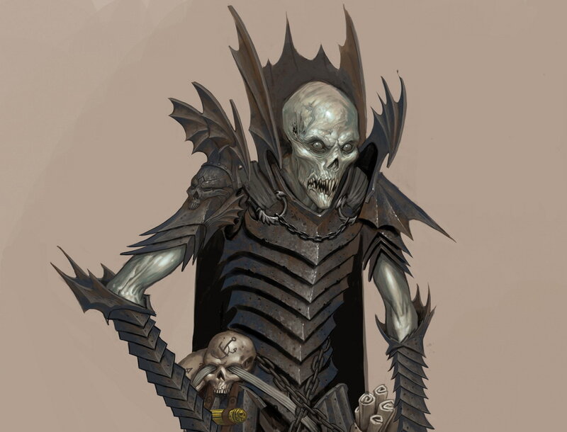 Skeletal Warrior in Armor — Gray