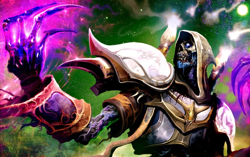Skeletal Warrior in Armor — Purple