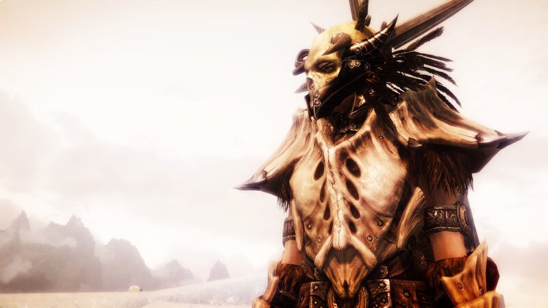 skeletal warrior in desert