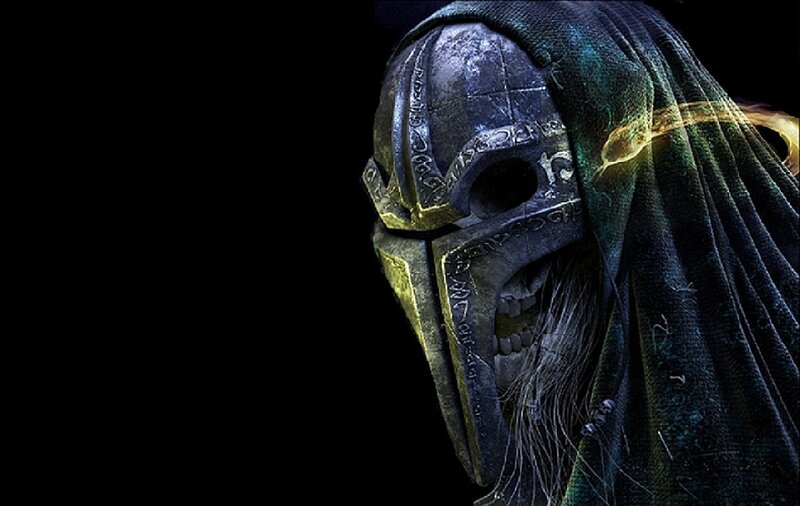 skeletal warrior in helmet