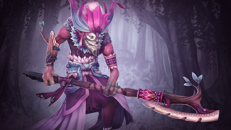 Skeletal Warrior with Axe — Purple