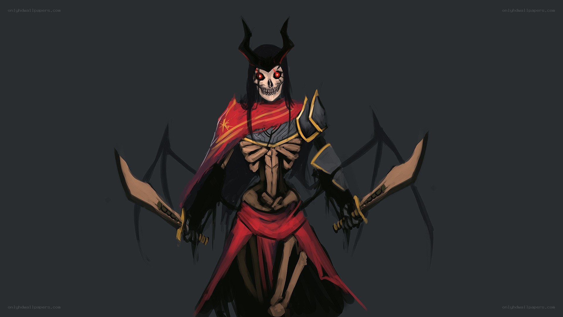 skeletal warrior with dual blades