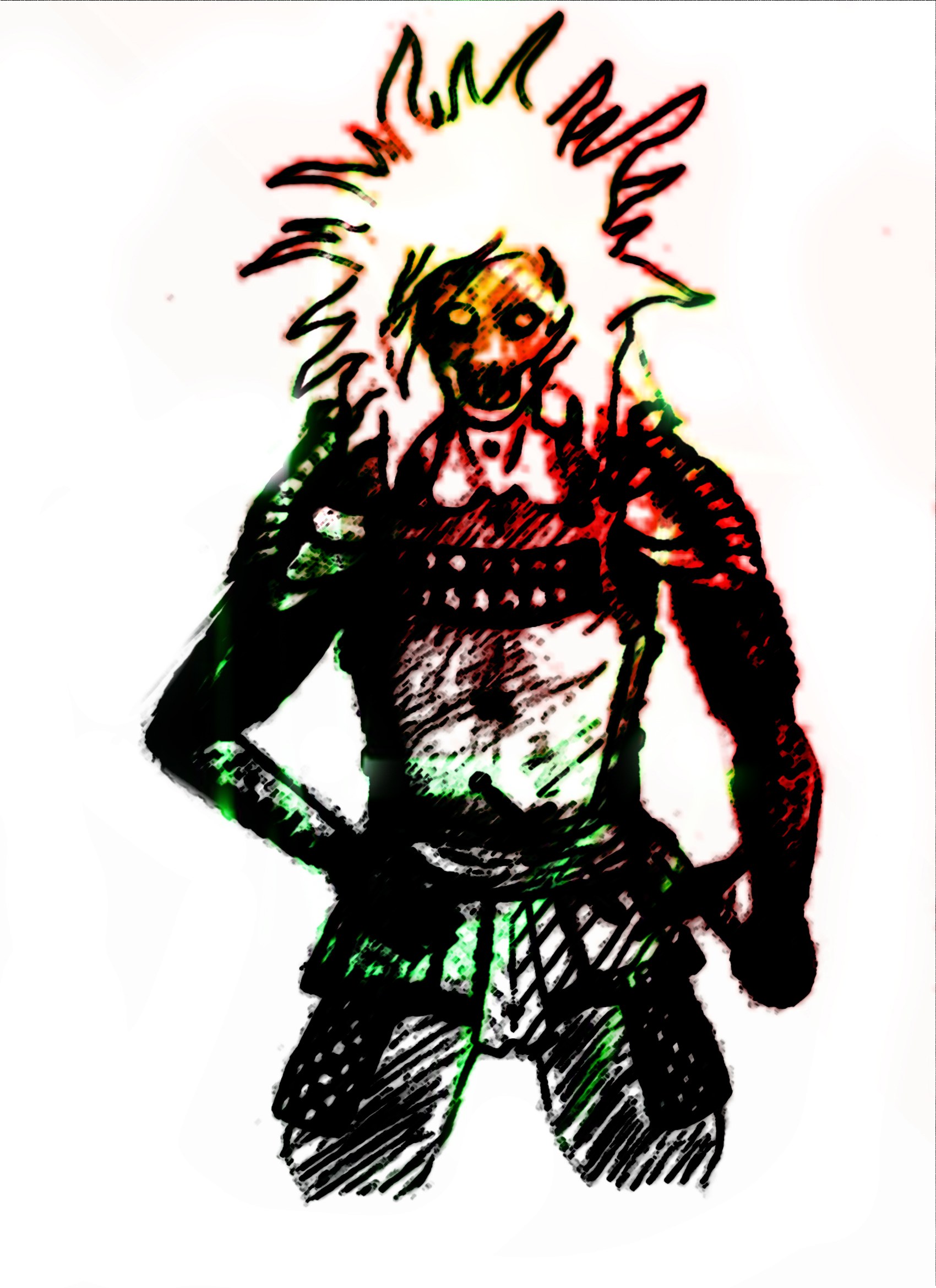 skeletal warrior with glowing aura
