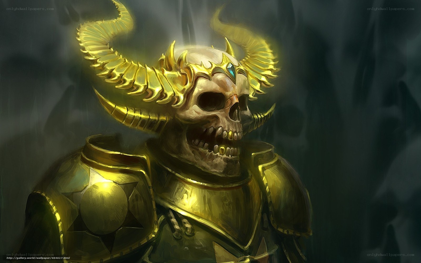 skeletal warrior with golden armor