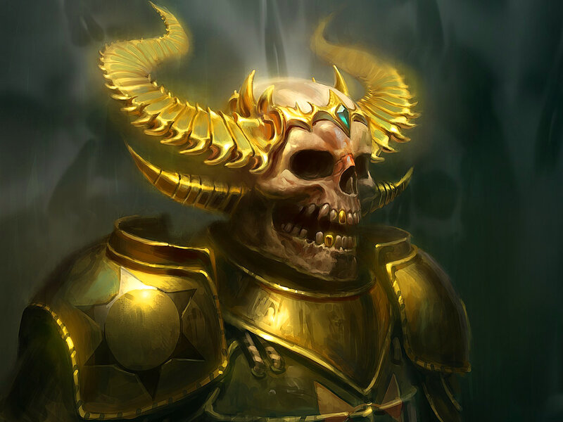 Skeletal Warrior with Horns — Gold