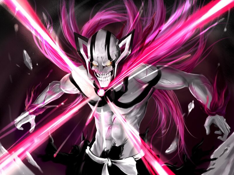 Skeletal Warrior with Pink Hair