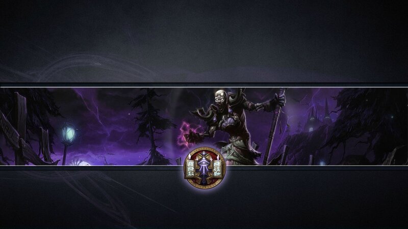 Skeletal Warrior with Staff — Purple, Dark, Dramatic