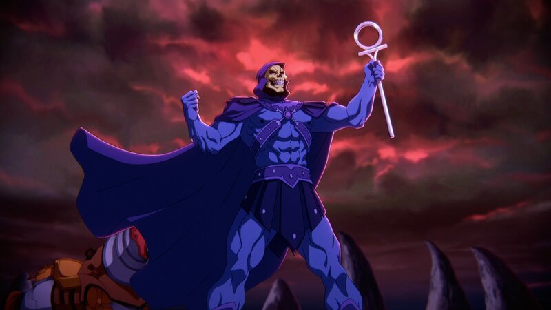 Skeletal Warrior with Staff — Purple, Dramatic